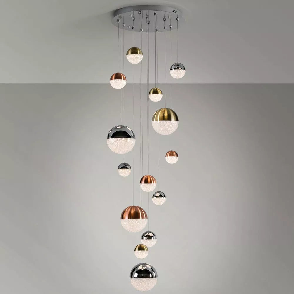 Wyndham Large 14lt Spiral Staircase Pendant Light