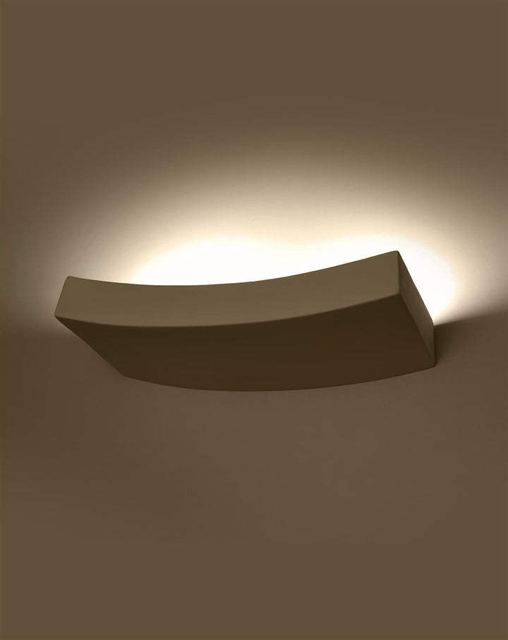 Langley Wall Light – Curved Plaster Design
