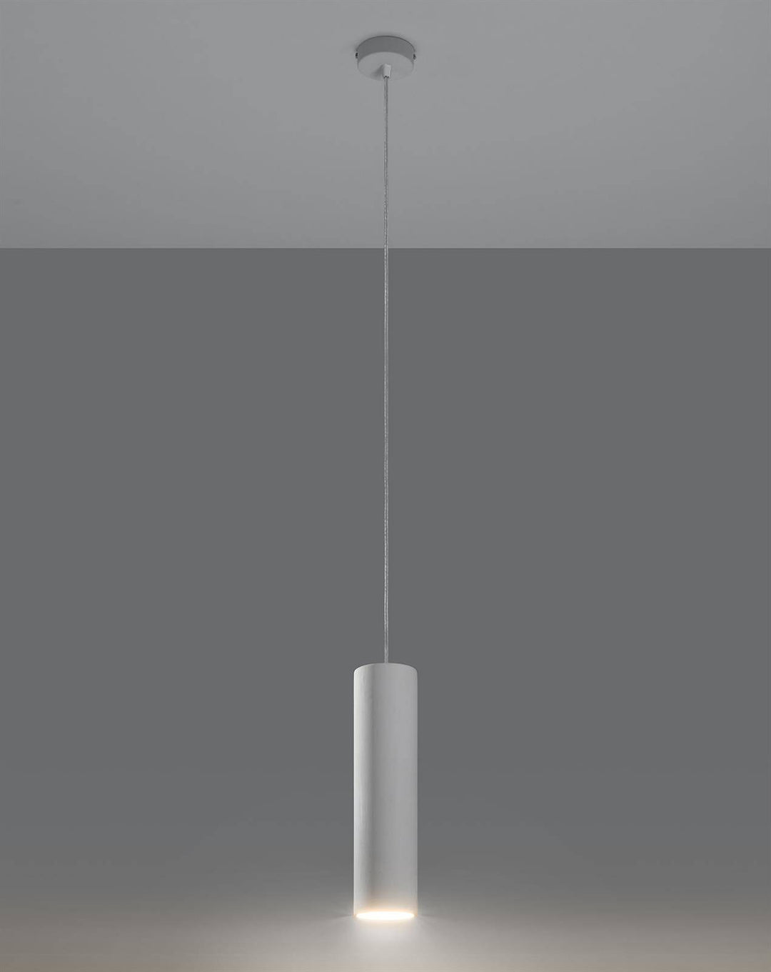 White Ceramic Tube Pendant