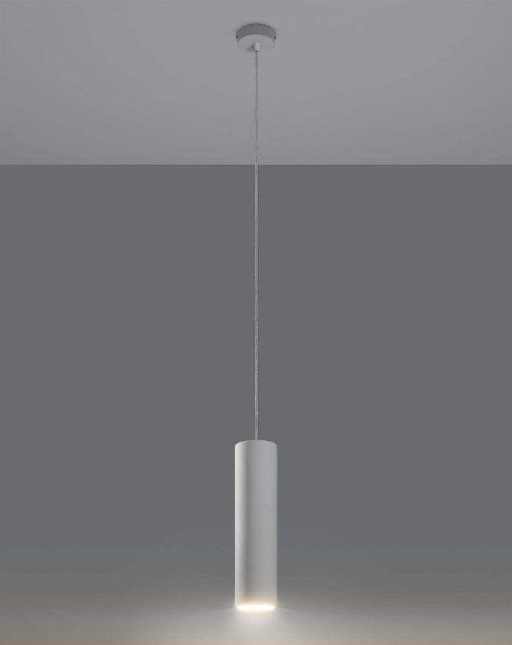 White Ceramic Tube Pendant