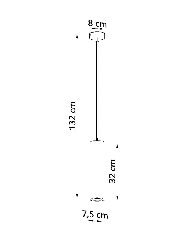 Regina Ceramic Tube Pendant