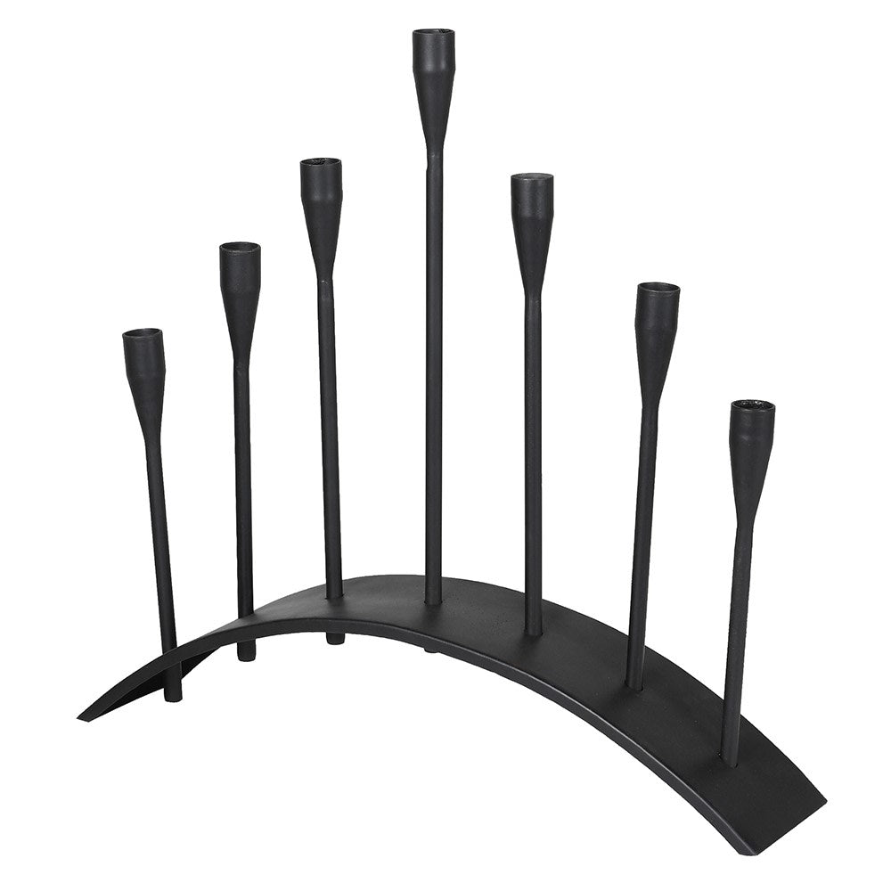 Large Black Metal Scandi Home Style Candelabra Candle Bridge The
