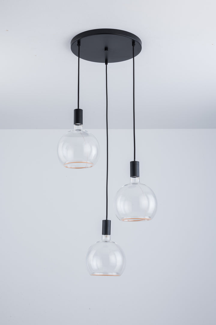 Roma 3-Light Spiral Pendant