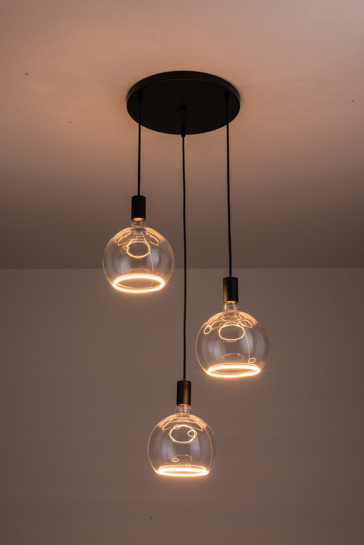 Roma 3-Light Spiral Pendant