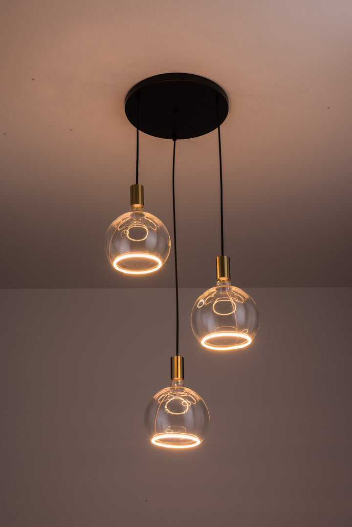 Roma 3-Light Spiral Pendant