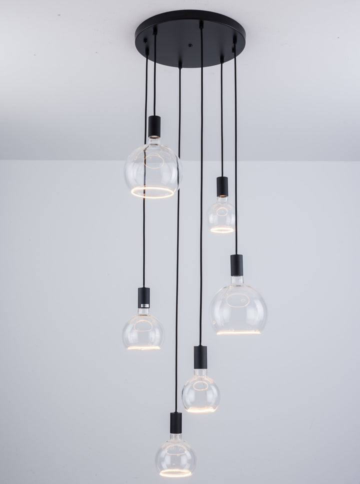 Roma 6LT Spiral Pendant – Ring Bulb Design
