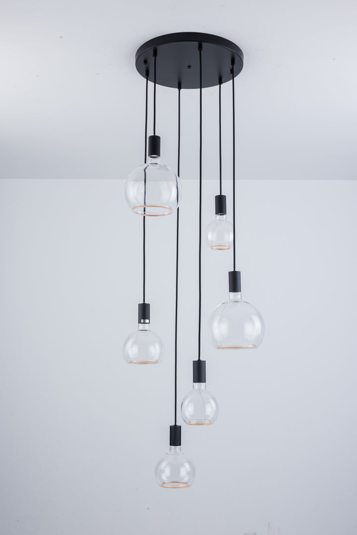 Roma 6LT Spiral Pendant – Ring Bulb Design