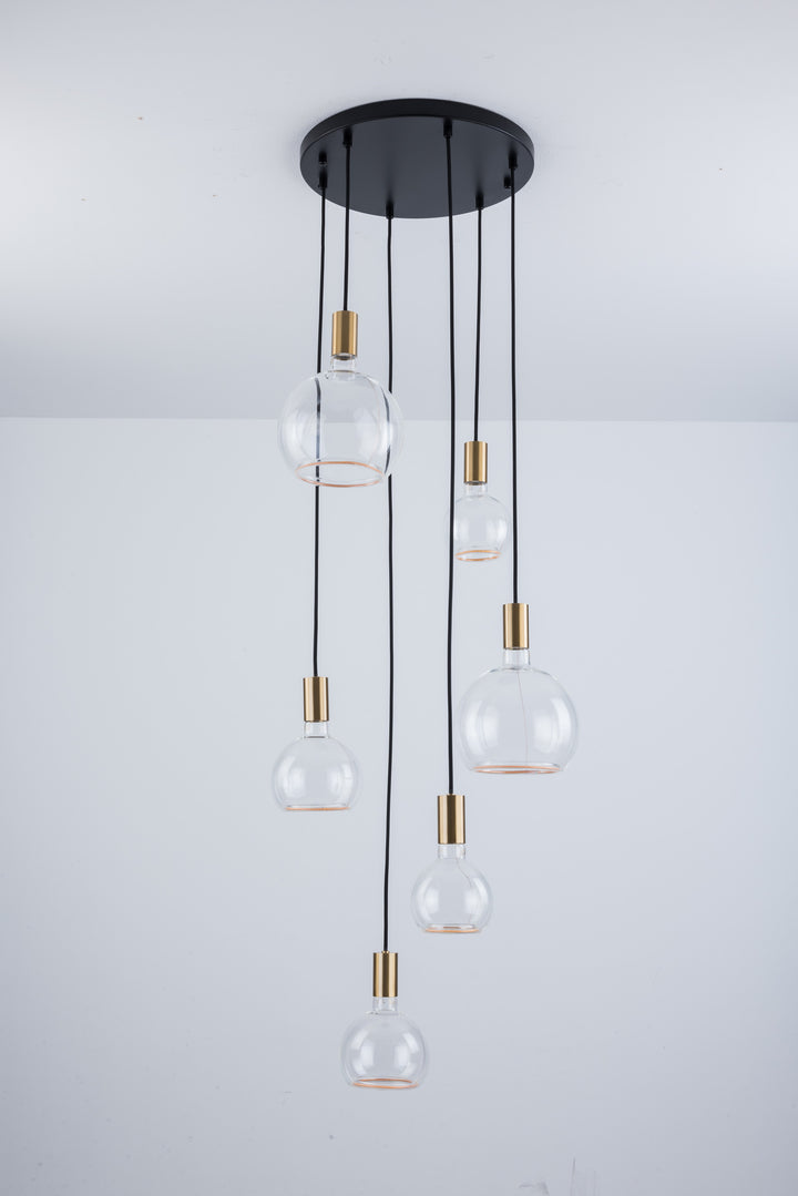 Roma 6LT Spiral Pendant – Ring Bulb Design
