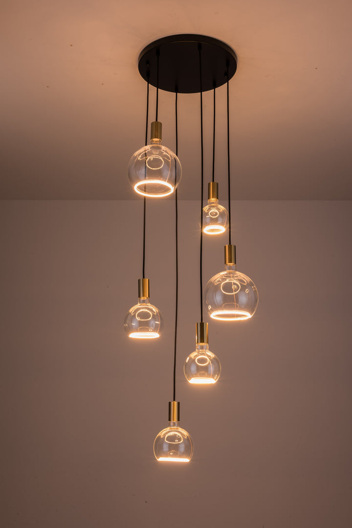 Roma 6LT Spiral Pendant – Ring Bulb Design