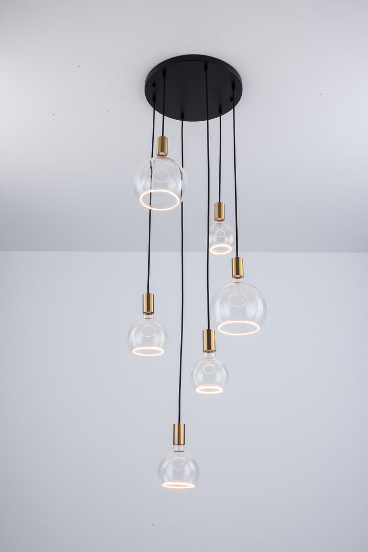Roma 6LT Spiral Pendant – Ring Bulb Design