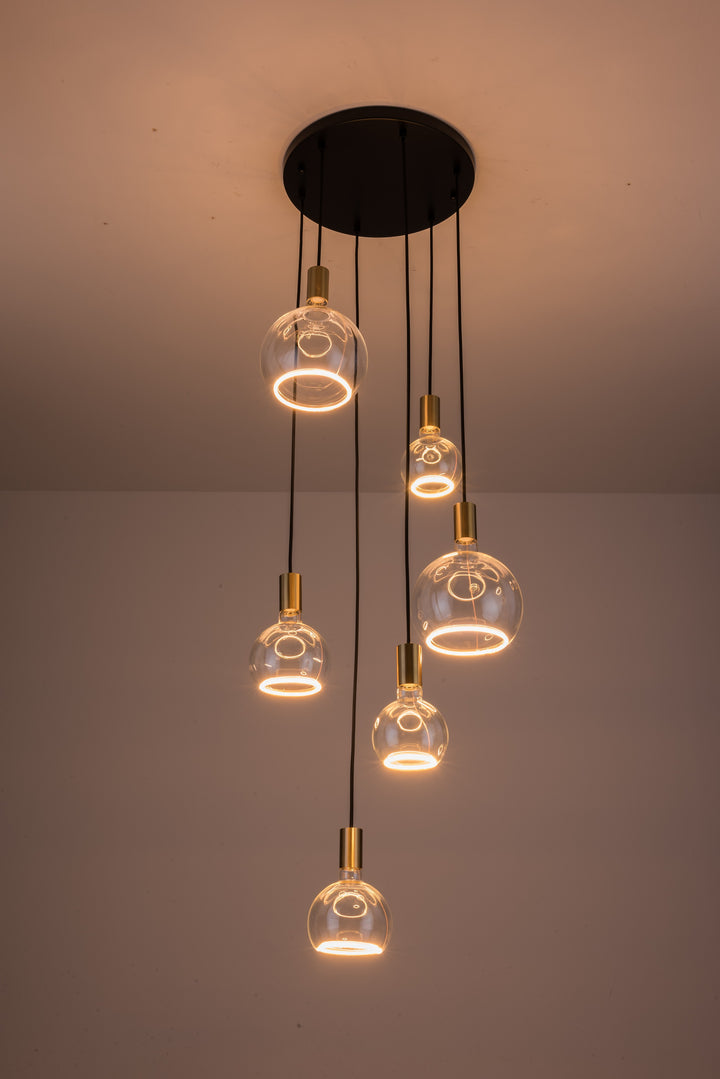 Roma 6LT Spiral Pendant – Ring Bulb Design
