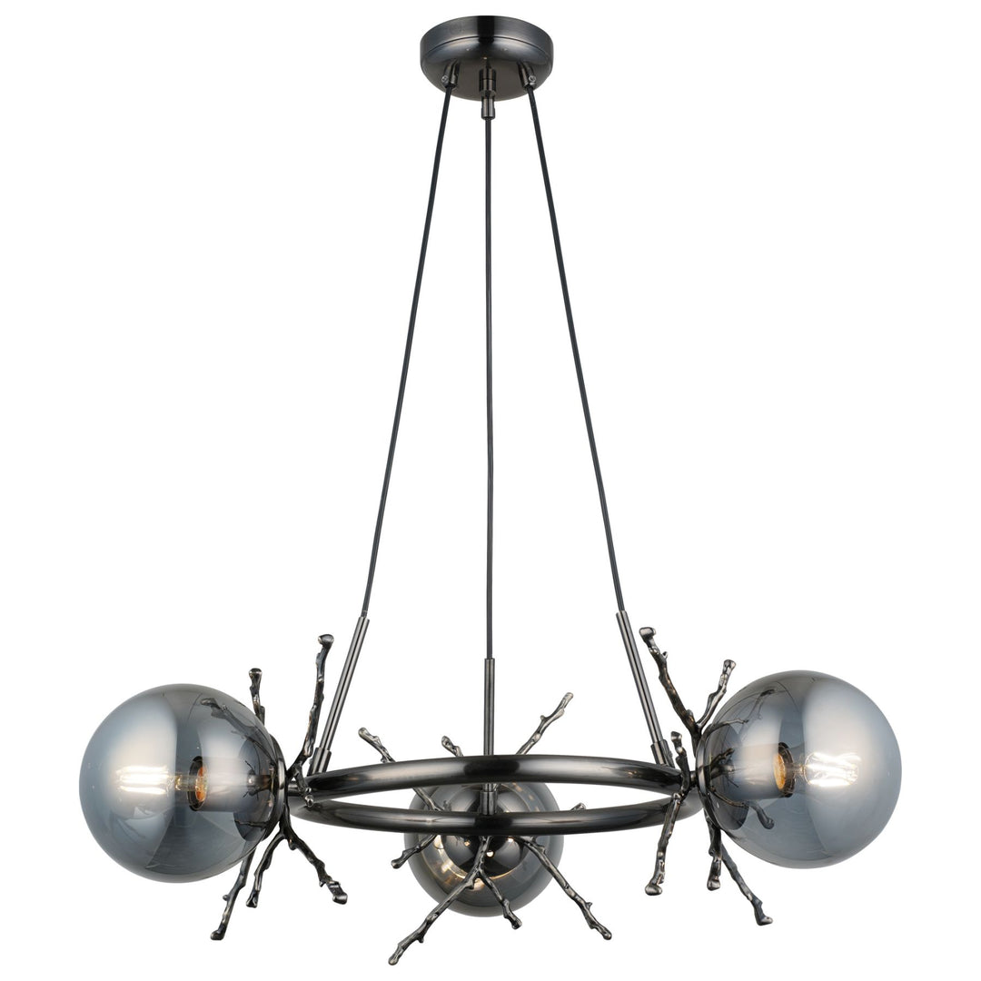 Avis Small Round Pendant Black