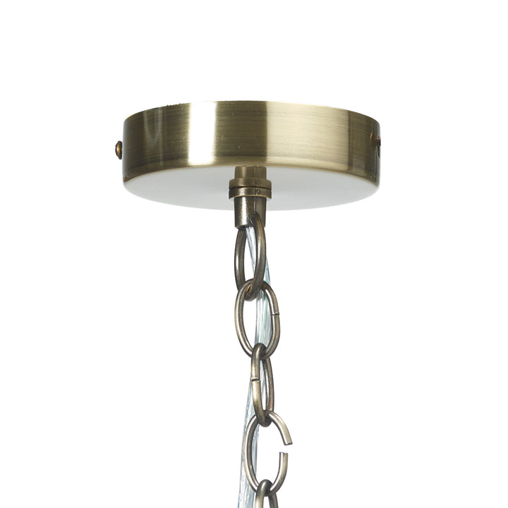Buxton Glass Lantern Ceiling Light – Silver or Bronze