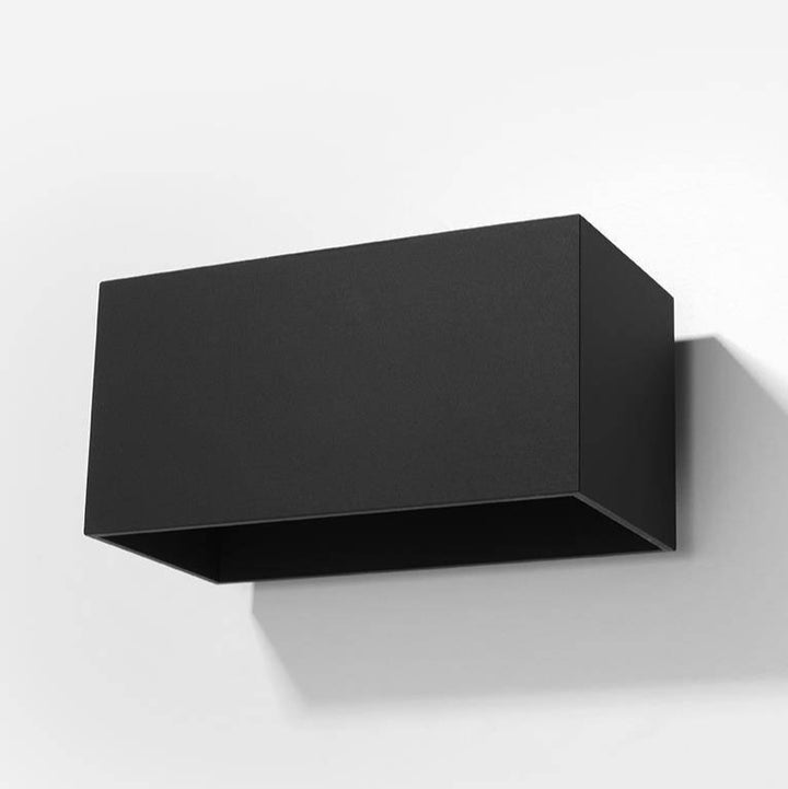 LARGE RECTANGULAR BLACK WALL LIGHT