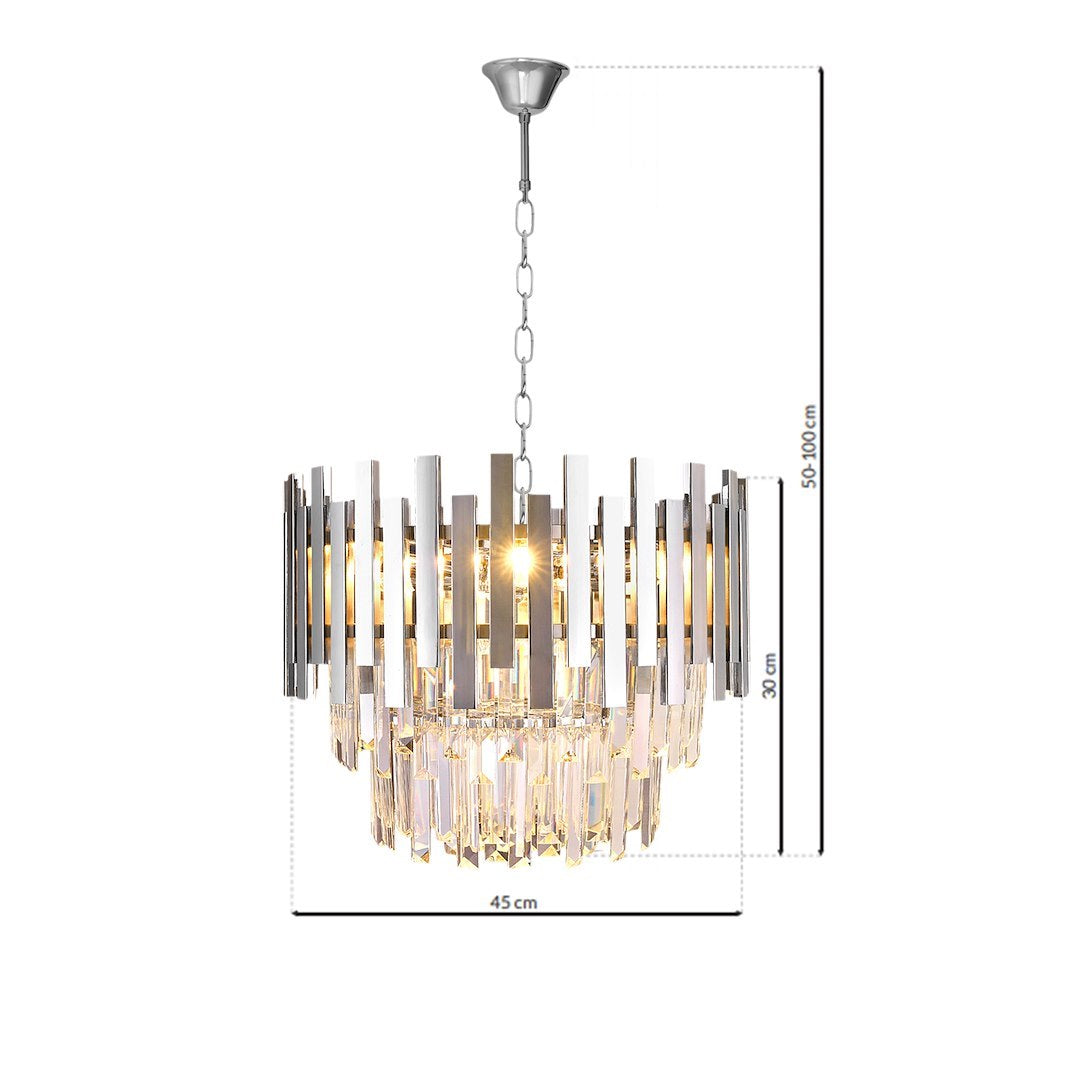 Turin Small Chandelier Silver