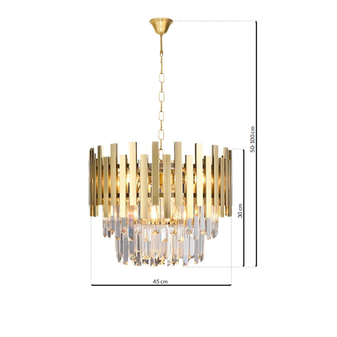 Turin Small Chandelier Gold