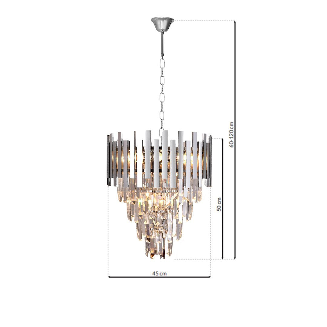 Turin Large Chandelier Silver