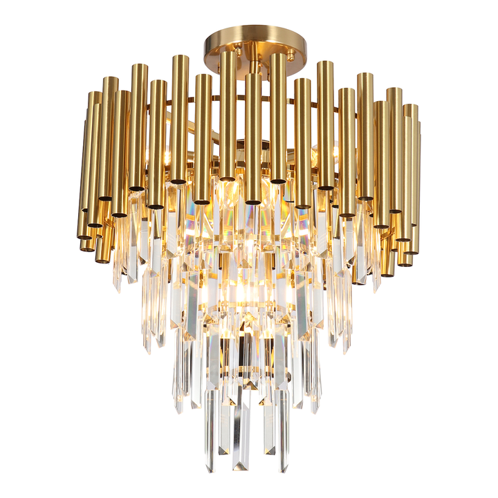 Verona Semi-Flush Gold
