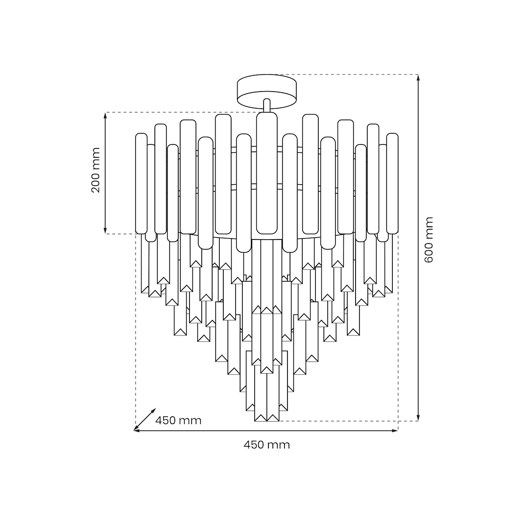Verona Semi-Flush Silver