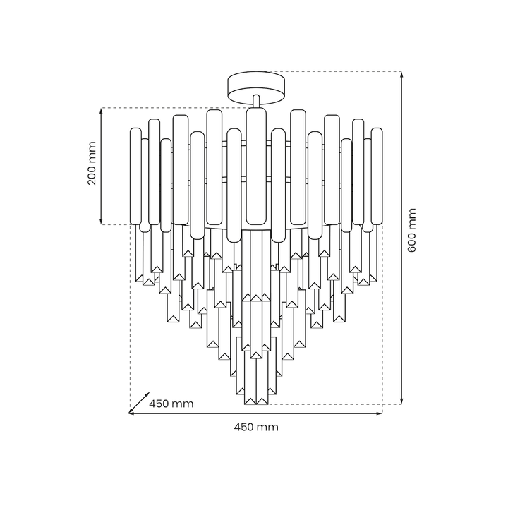 Verona Semi-Flush Silver