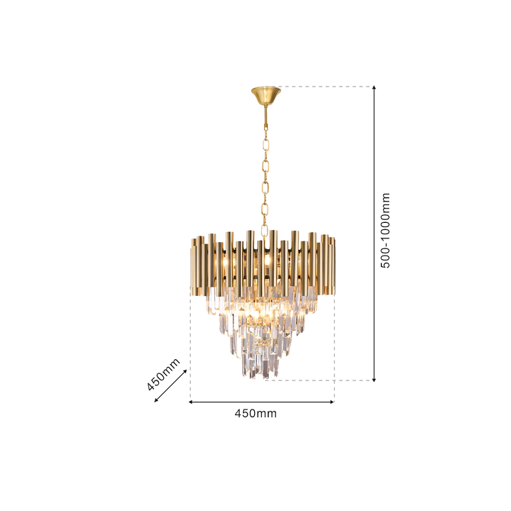 Verona Large Chandelier Gold
