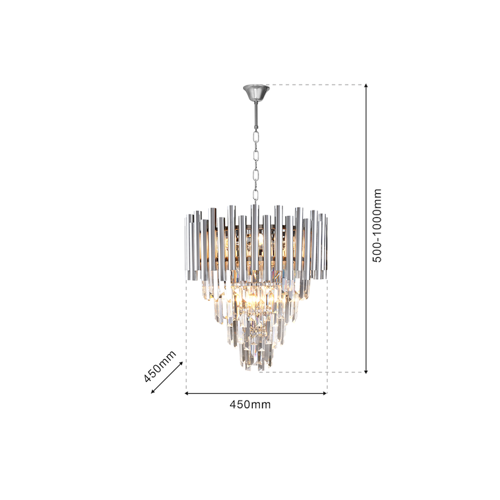 Verona Large Chandelier Silver