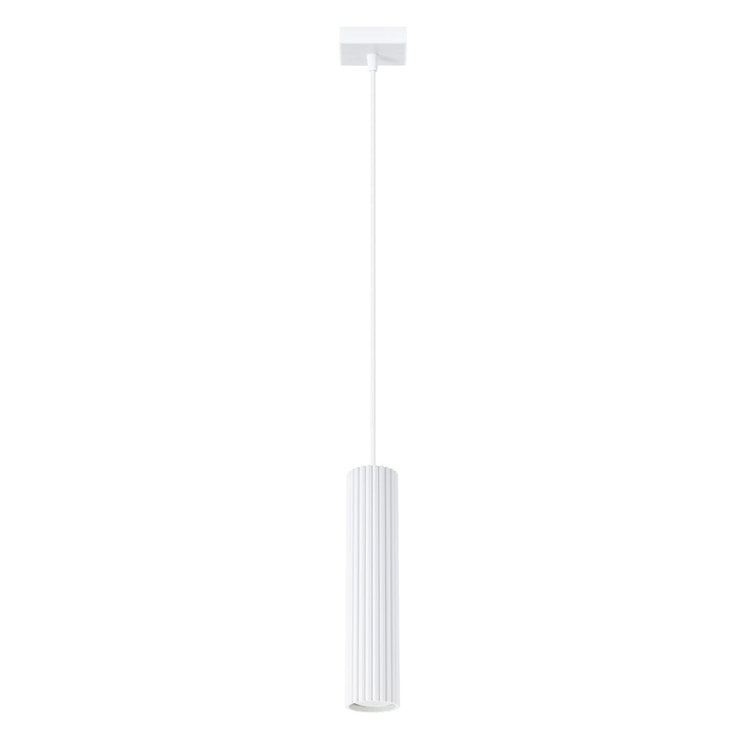 Nelson Ribbed Single Pendant – Slim Metal Tube Light