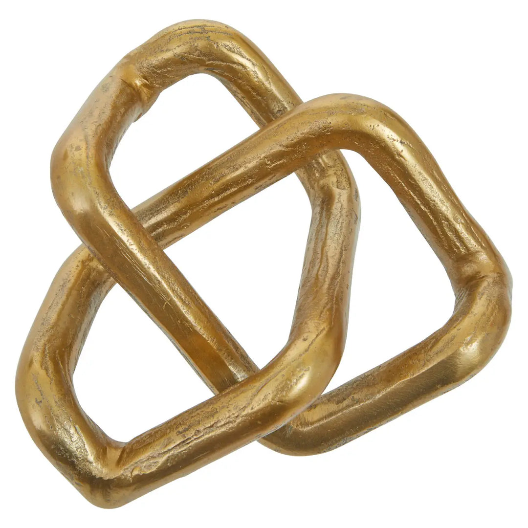 Gold Twisted Knot Sculpture