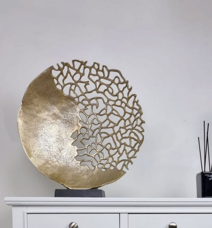 Gold Coral Sculpture