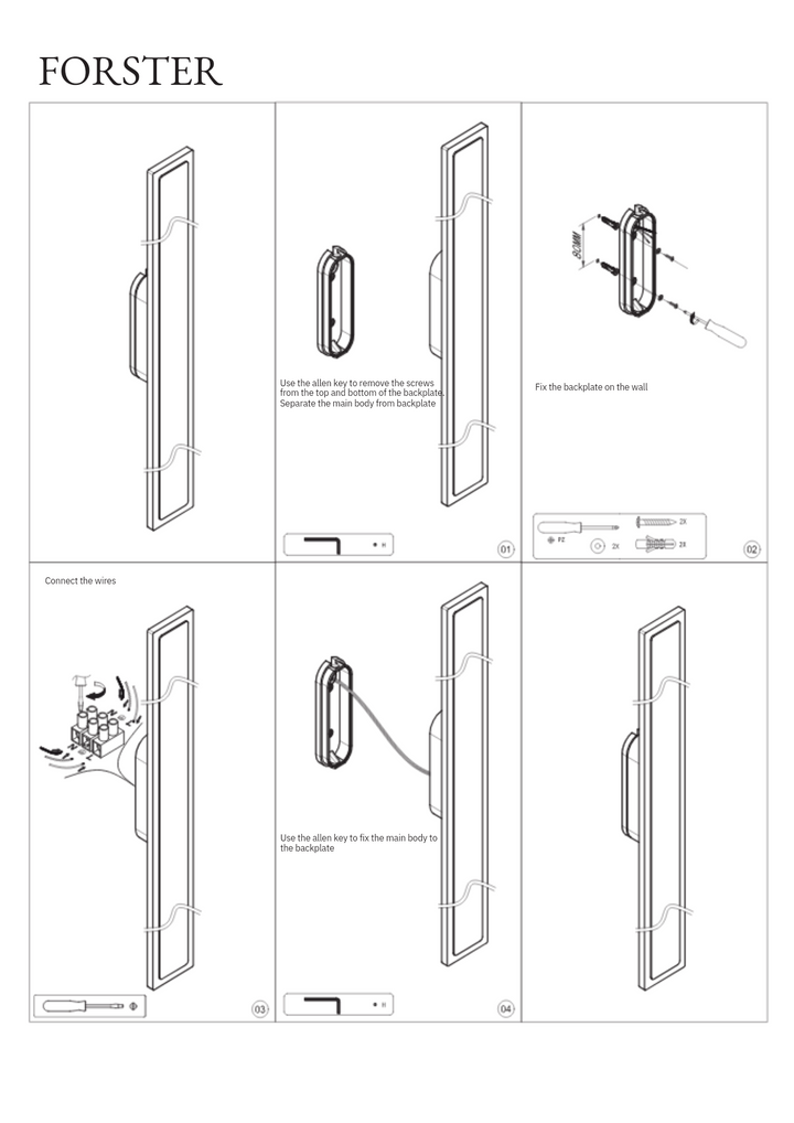 Forster Outdoor Linear Wall Light Small