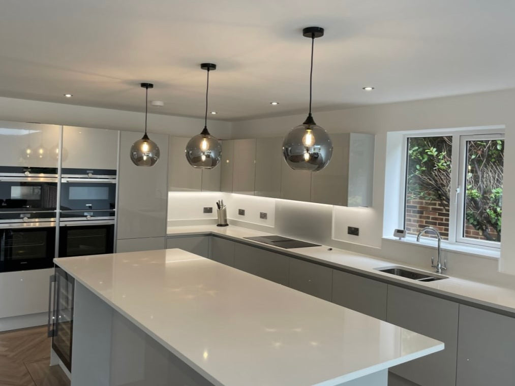 Irvine Pendant Light – Matt Black with Glass Shade Options