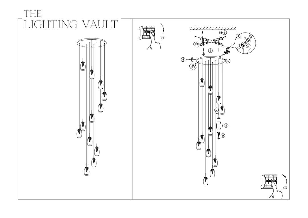 Adelaide 12-Light Spiral Pendant Chandelier