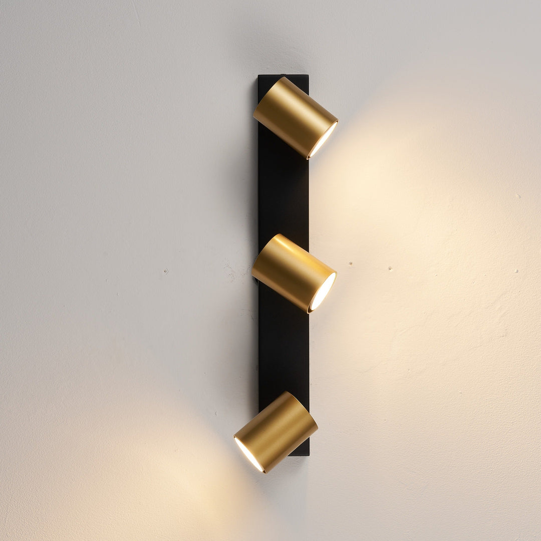 Benalla Black & Gold Bar Flush Light