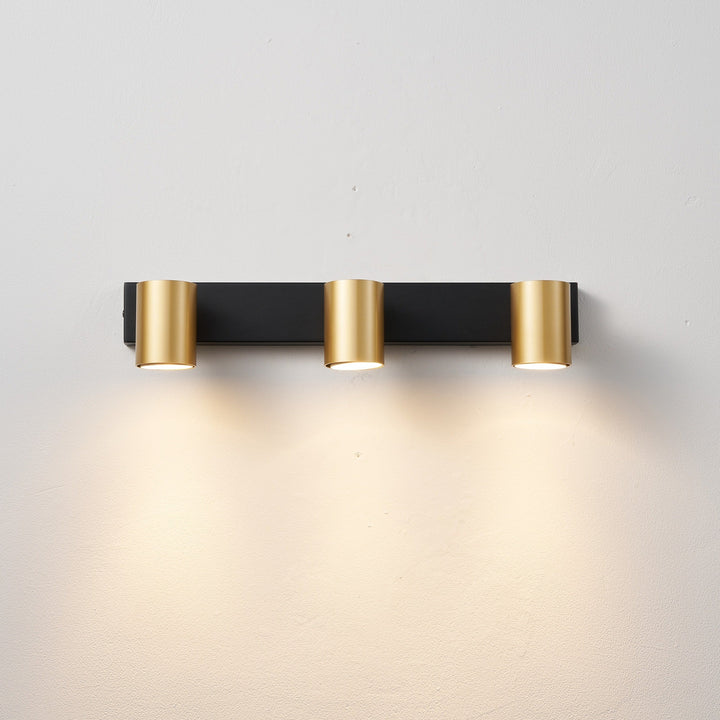 Benalla Black & Gold Bar Flush Light