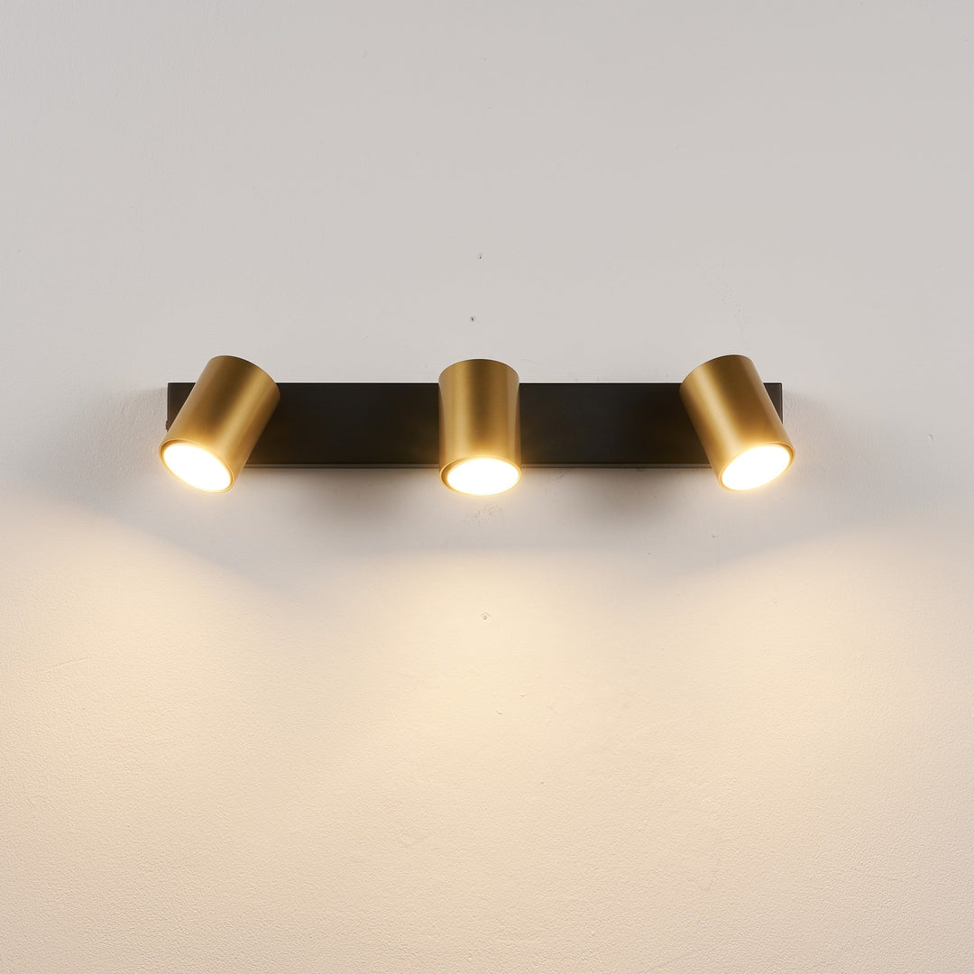 Benalla Black & Gold Bar Flush Light