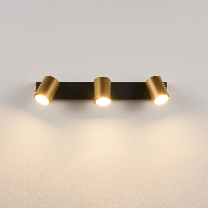 Benalla Black & Gold Bar Flush Light