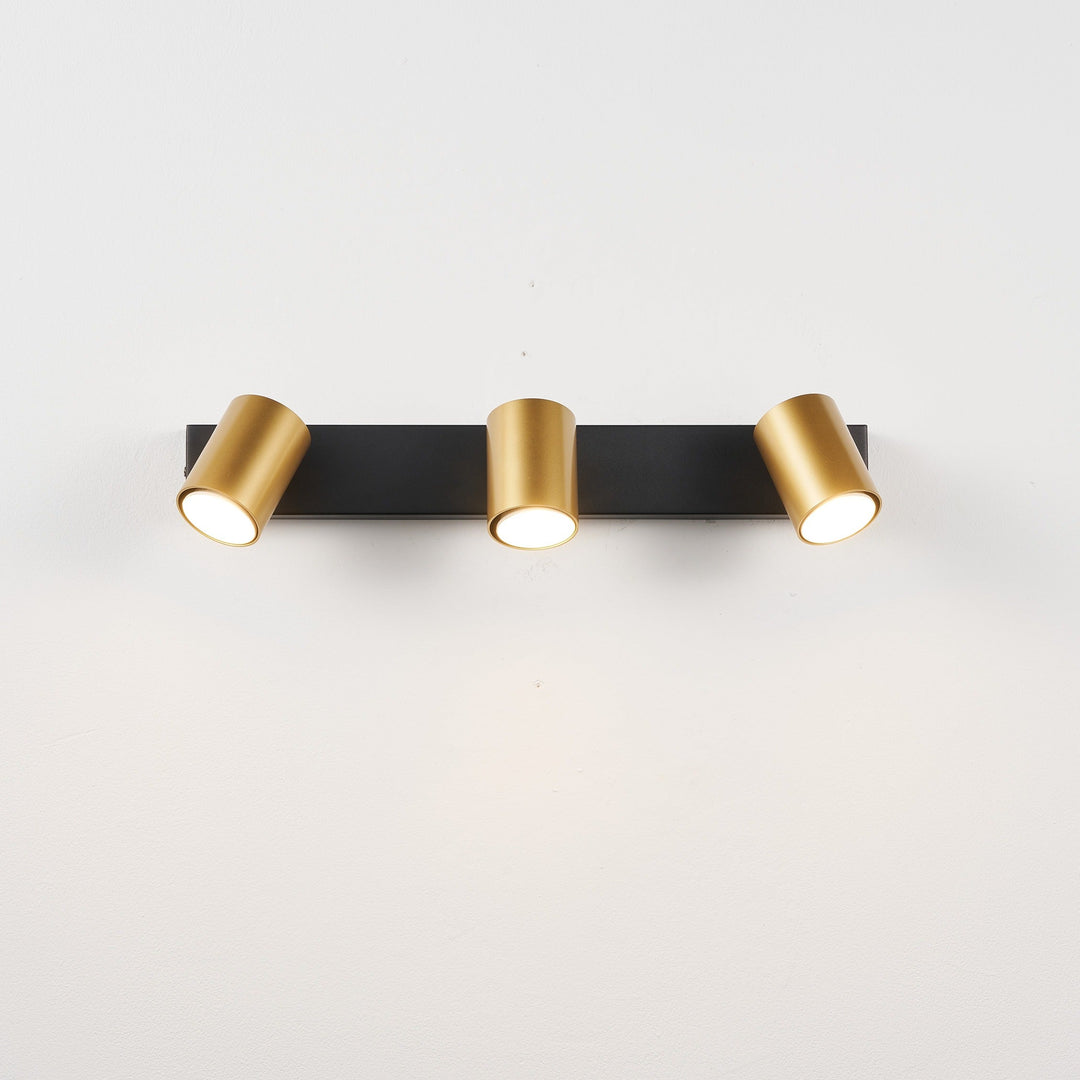 Benalla Black & Gold Bar Flush Light