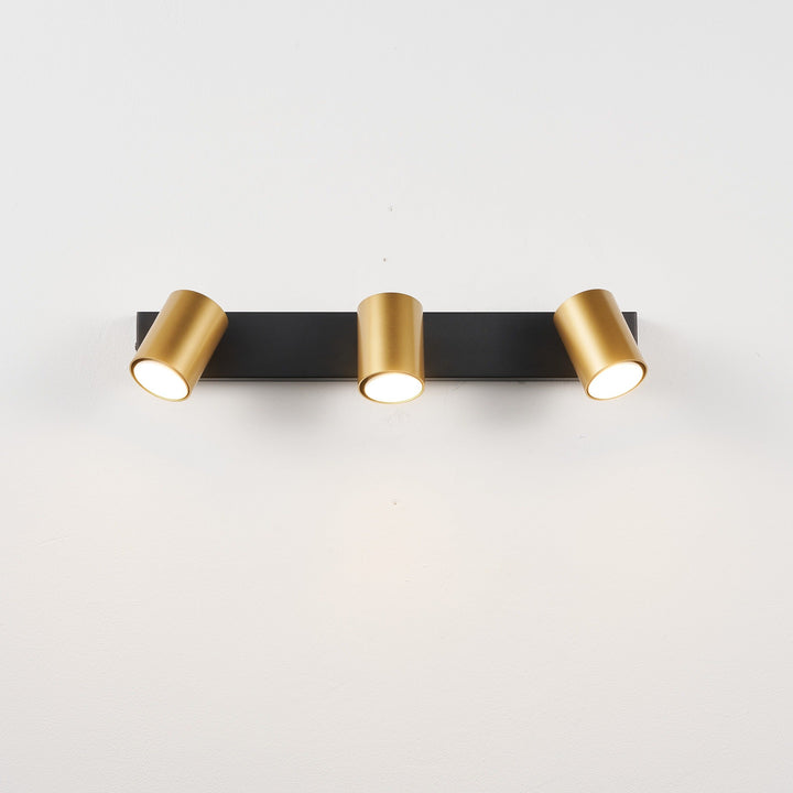 Benalla Black & Gold Bar Flush Light