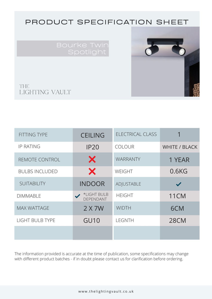 Bourke Twin 2-Light Spotlight