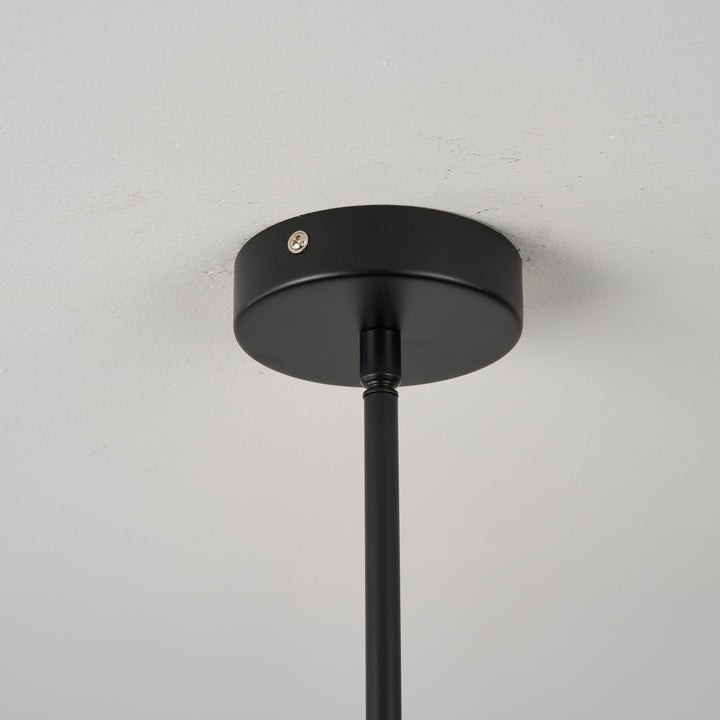 Byron Semi Flush – 3 Light Black/Smoked Glass