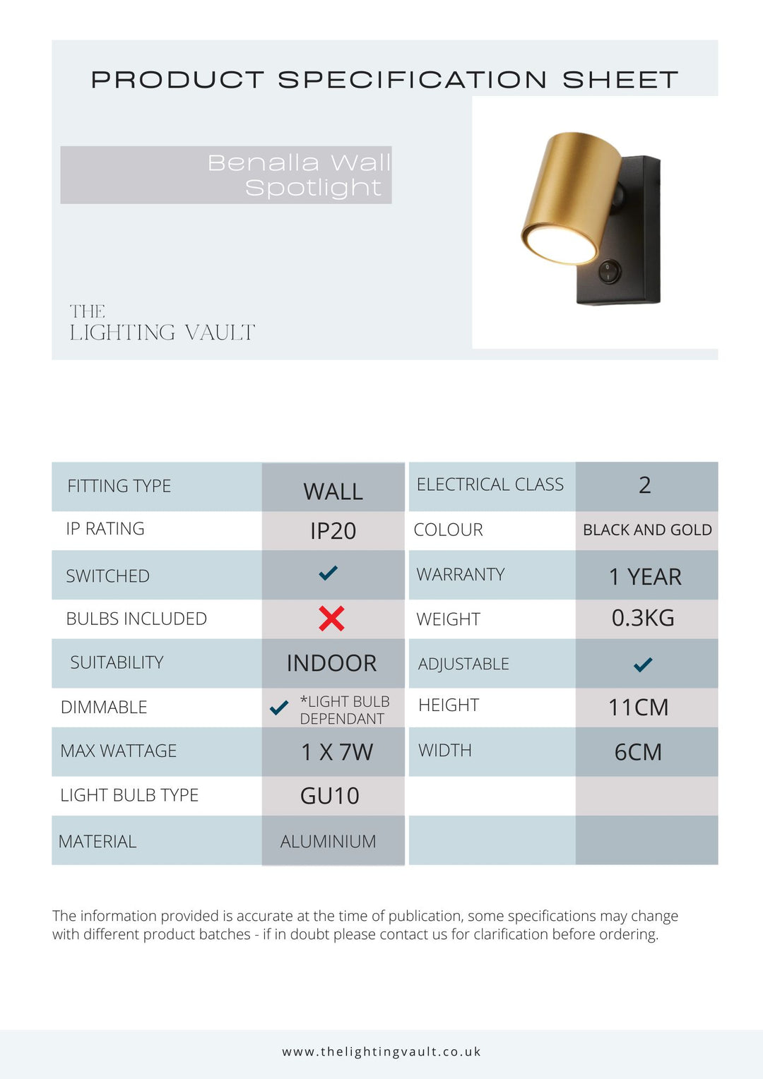 Benalla Wall Spotlight