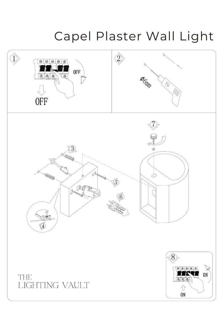 Capel White Ceramic Wall Light