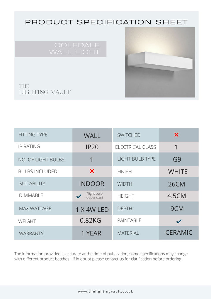 Coledale Wall Light