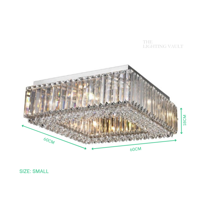 Salzburg Small Square Flush Chandelier