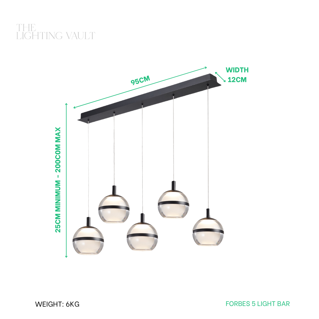Forbes 5-Light Pendant Bar