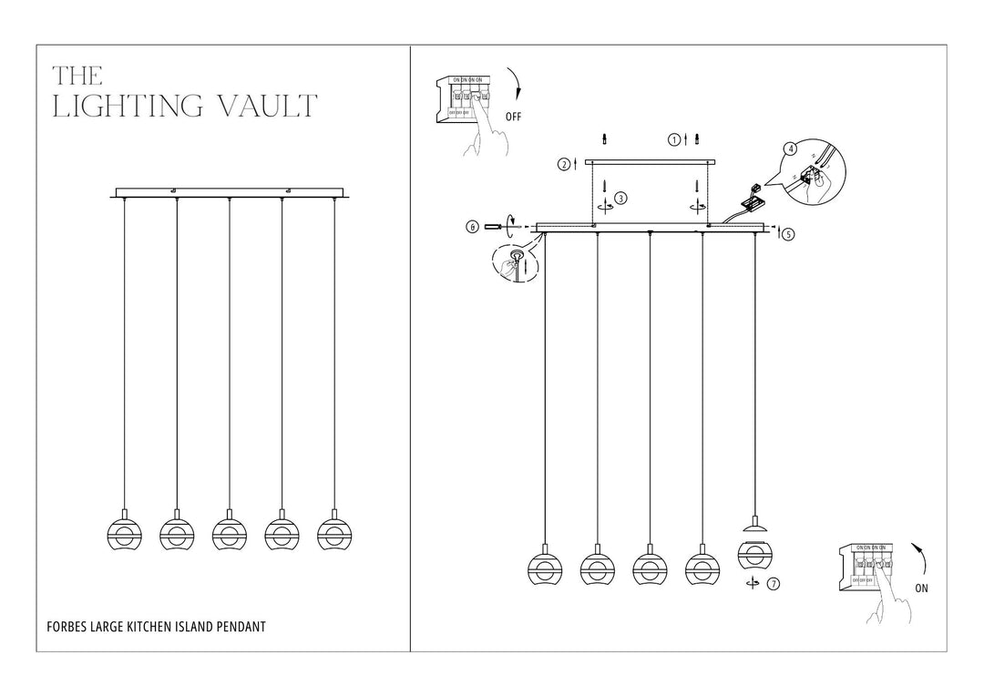 Forbes 5-Light Pendant Bar