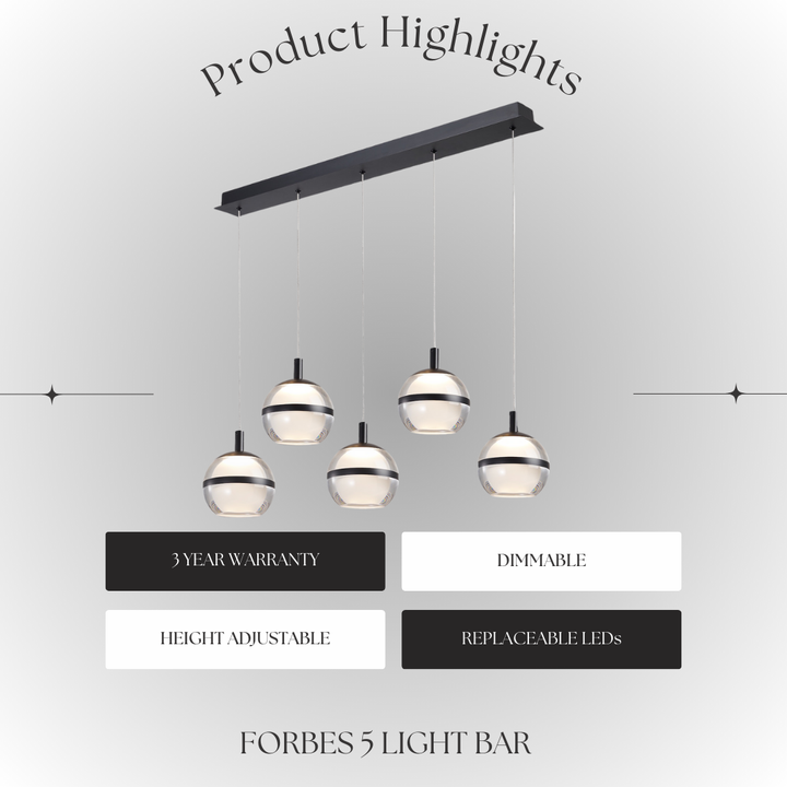 Forbes 5-Light Pendant Bar