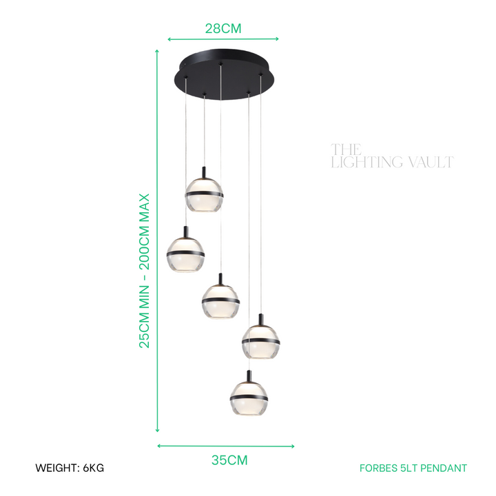 Forbes 5-Light Spiral Pendant