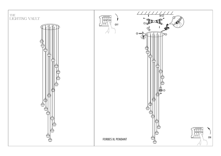Forbes 20-Light Spiral Staircase Pendant Chandelier