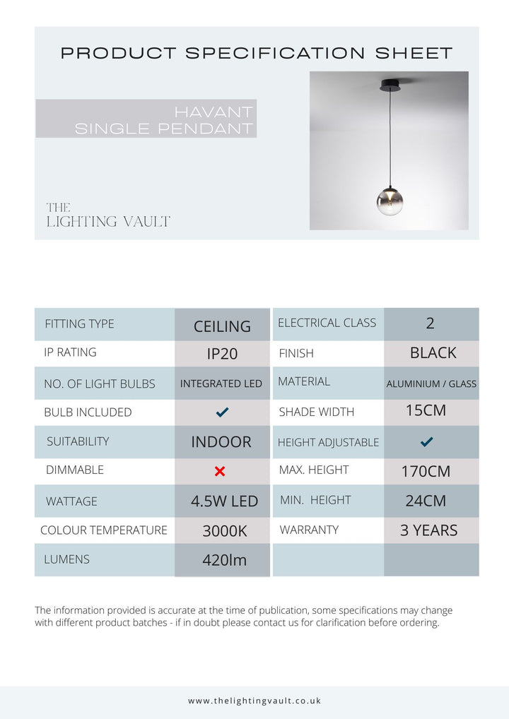 Havant Single Pendant